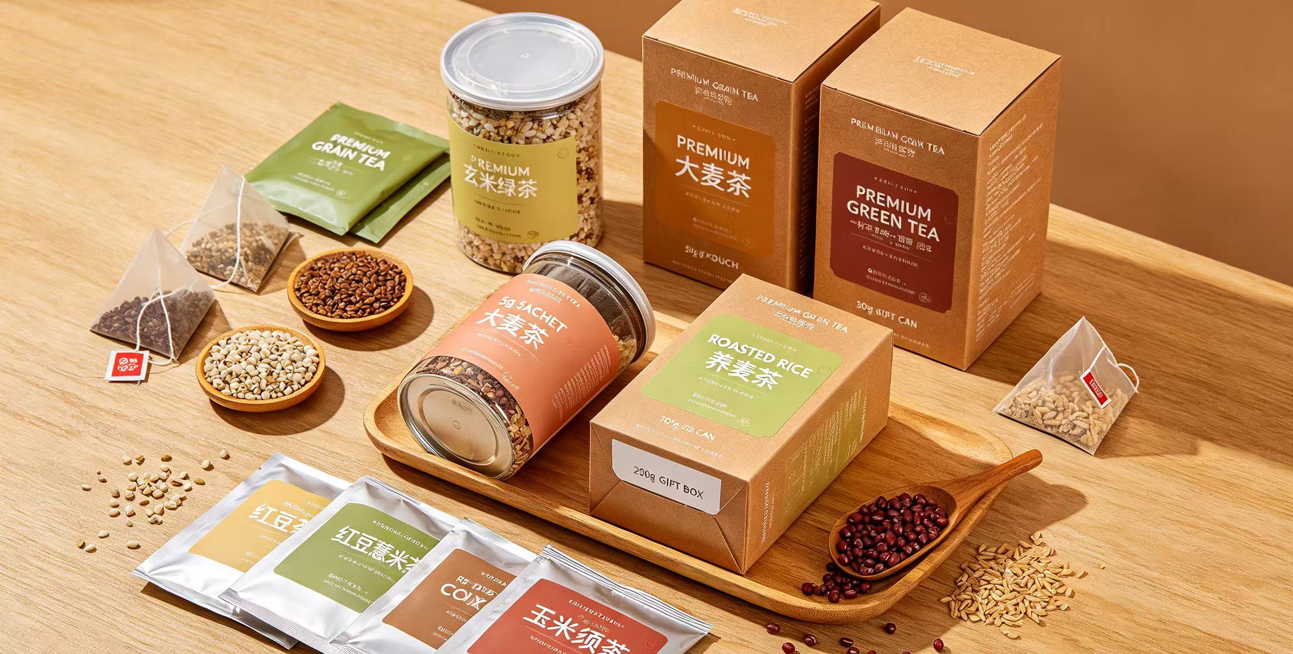 雑穀茶・茶葉茶対応で先進の穀物茶計量充填機が海外工房で好評
